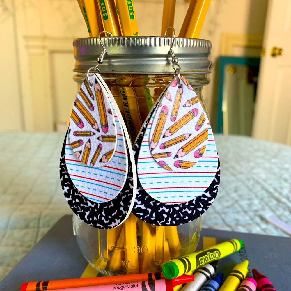 2/$20 Teacher. Back to School Earrings - Picture 5 of 6